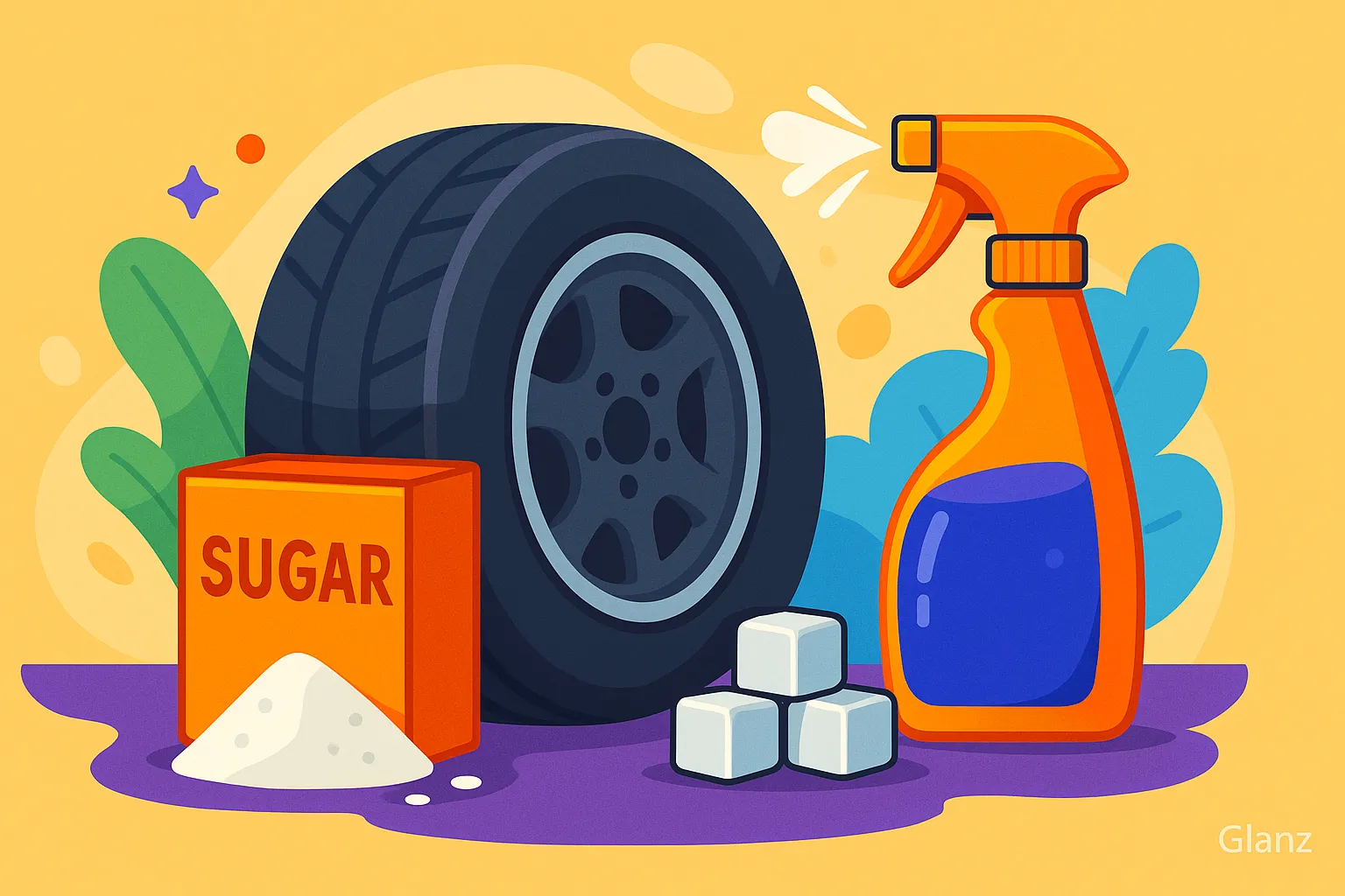 ساخت واکس لاستیک با قند