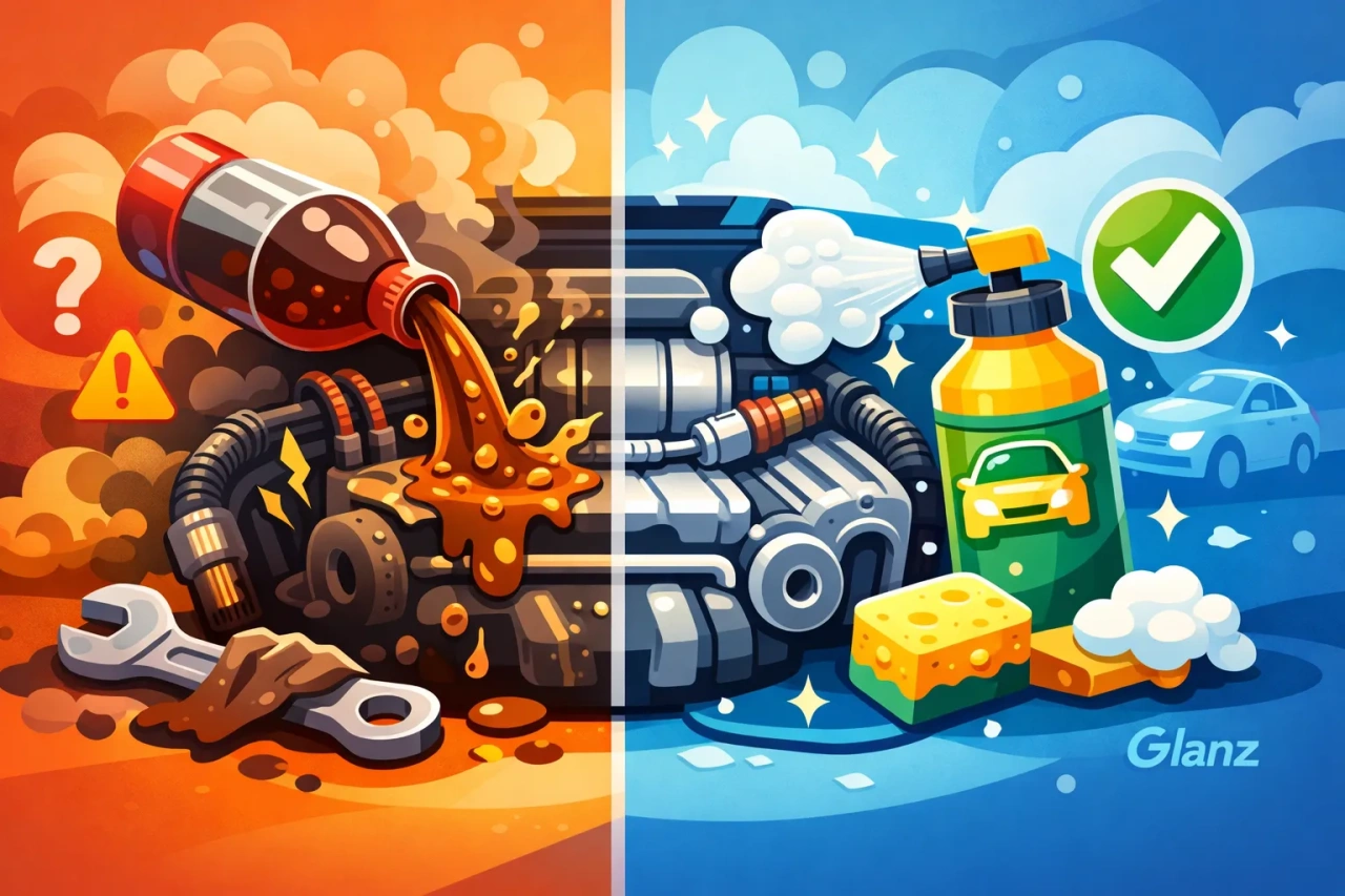 “شستن موتور ماشین با نوشابه”+[قبل اینکه موتورتو بسوزونی مطالعه کن🚫]