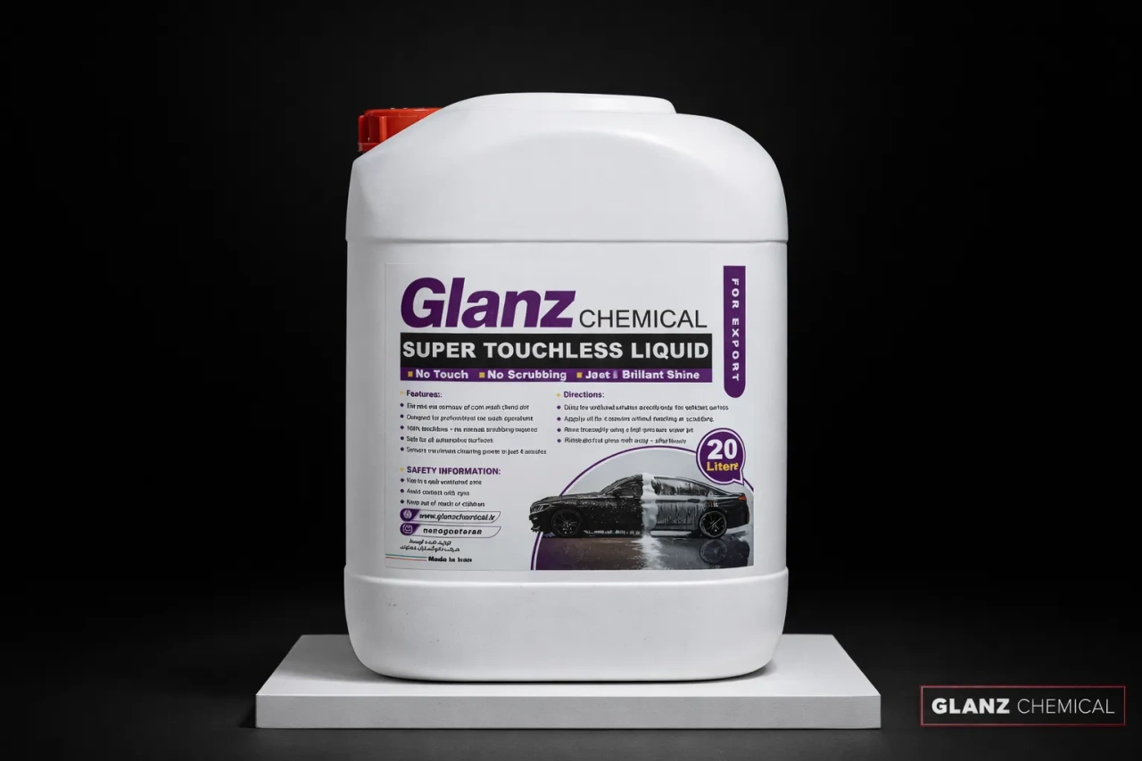 گالن ۲۰ لیتری محلول تاچلس گلنز کمیکال، شوینده بدون دخالت دست آماده مصرف مناسب کارواش و مصارف صنعتی